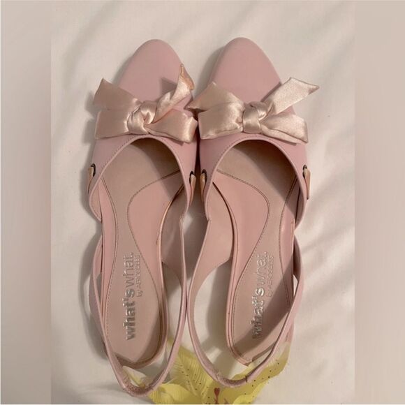Adorable! What’s What by Aerosoles “Stop N Bow” pink shoes! - Picture 8 of 15